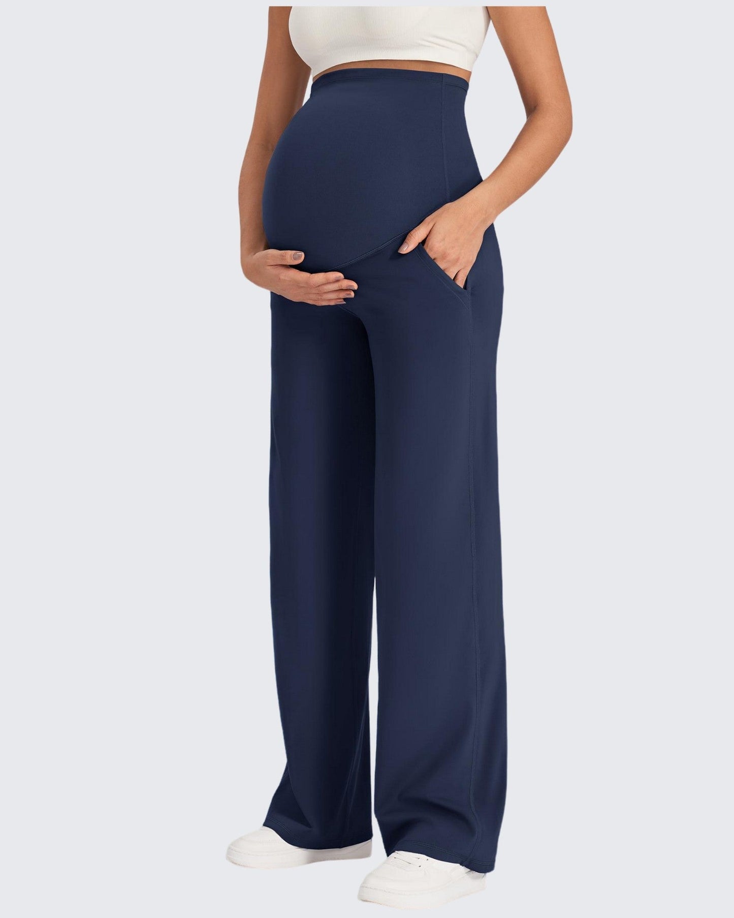 G4Free Activewear Maternity Stretch Wide Leg Pants #Black / S / 28 Inseam-Black / S / 30 Inseam-Black / S / 32 Inseam-Black / M / 28 Inseam-Black / M / 30 Inseam-Black / M / 32 Inseam-Black / L / 28 Inseam-Black / L / 30 Inseam-Black / L / 32 Inseam-Black / XL / 28 Inseam