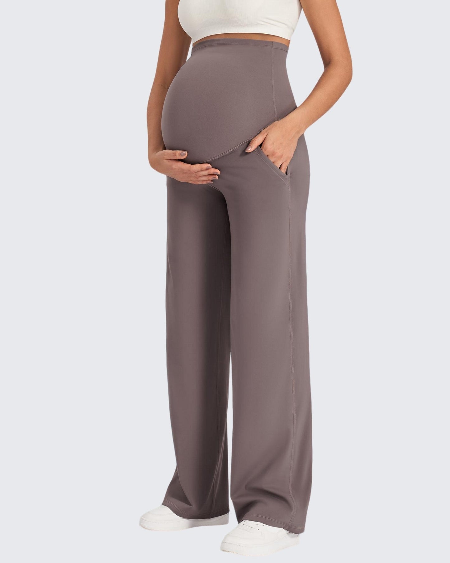 G4Free Activewear Maternity Stretch Wide Leg Pants #Black / S / 28 Inseam-Black / S / 30 Inseam-Black / S / 32 Inseam-Black / M / 28 Inseam-Black / M / 30 Inseam-Black / M / 32 Inseam-Black / L / 28 Inseam-Black / L / 30 Inseam-Black / L / 32 Inseam-Black / XL / 28 Inseam