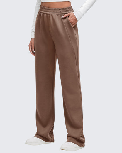 Smoofit Elastic-Waist Wide Leg Sweatpants 27''