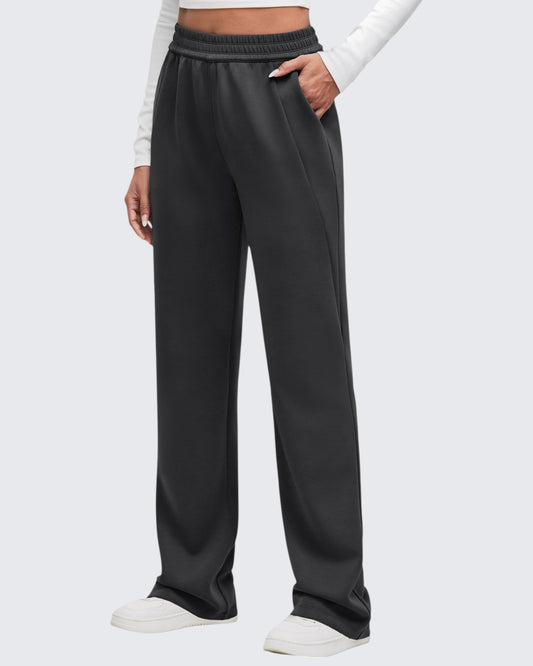 Smoofit Elastic-Waist Wide Leg Sweatpants 27''