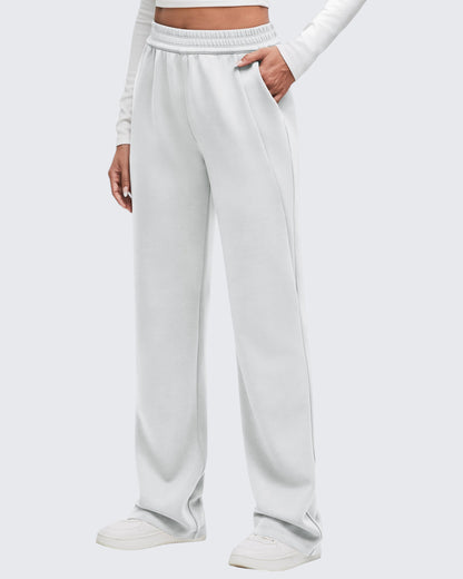 Smoofit Elastic-Waist Wide Leg Sweatpants 27''