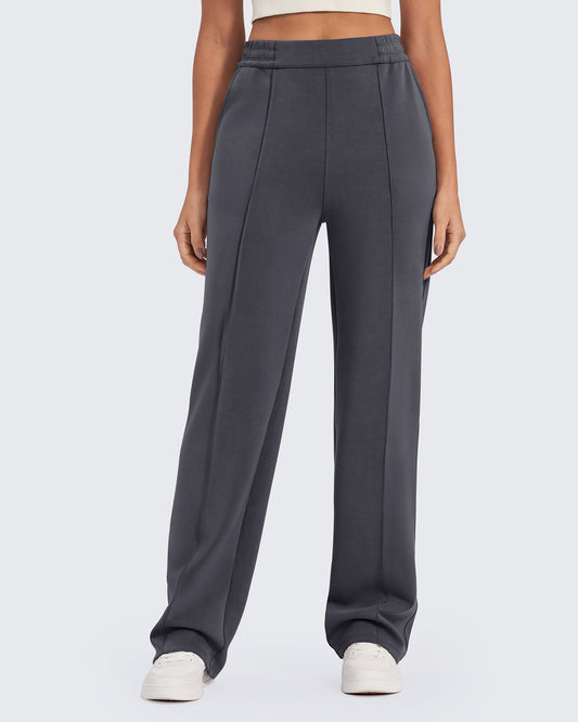 G4Free Activewear Smoofit Loose High-Rise Elastic Dressy Pants #Black / S / 27 Inseam-Black / S / 29 inseam-Black / S / 31 inseam-Black / M / 27 Inseam-Black / M / 29 inseam-Black / M / 31 inseam-Black / L / 27 Inseam-Black / L / 29 inseam-Black / L / 31 inseam-Black / XL / 27 Inseam