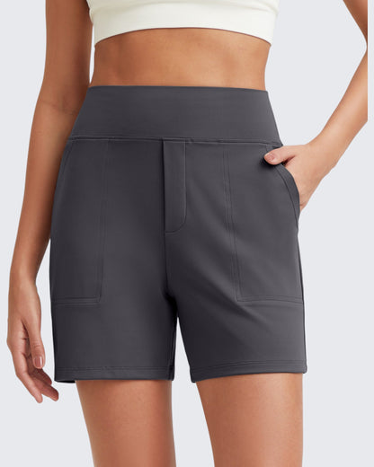 High-Waist Burmuda Athletic Shorts 5''