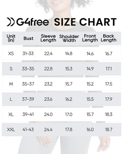 G4Free Activewear BareFeel Slim High Crew Neck Cropped Long Sleeve #